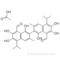 Acide méthanoïque CAS DL-Gossypol 12542-36-8 Acétate de Gossypol en ligne